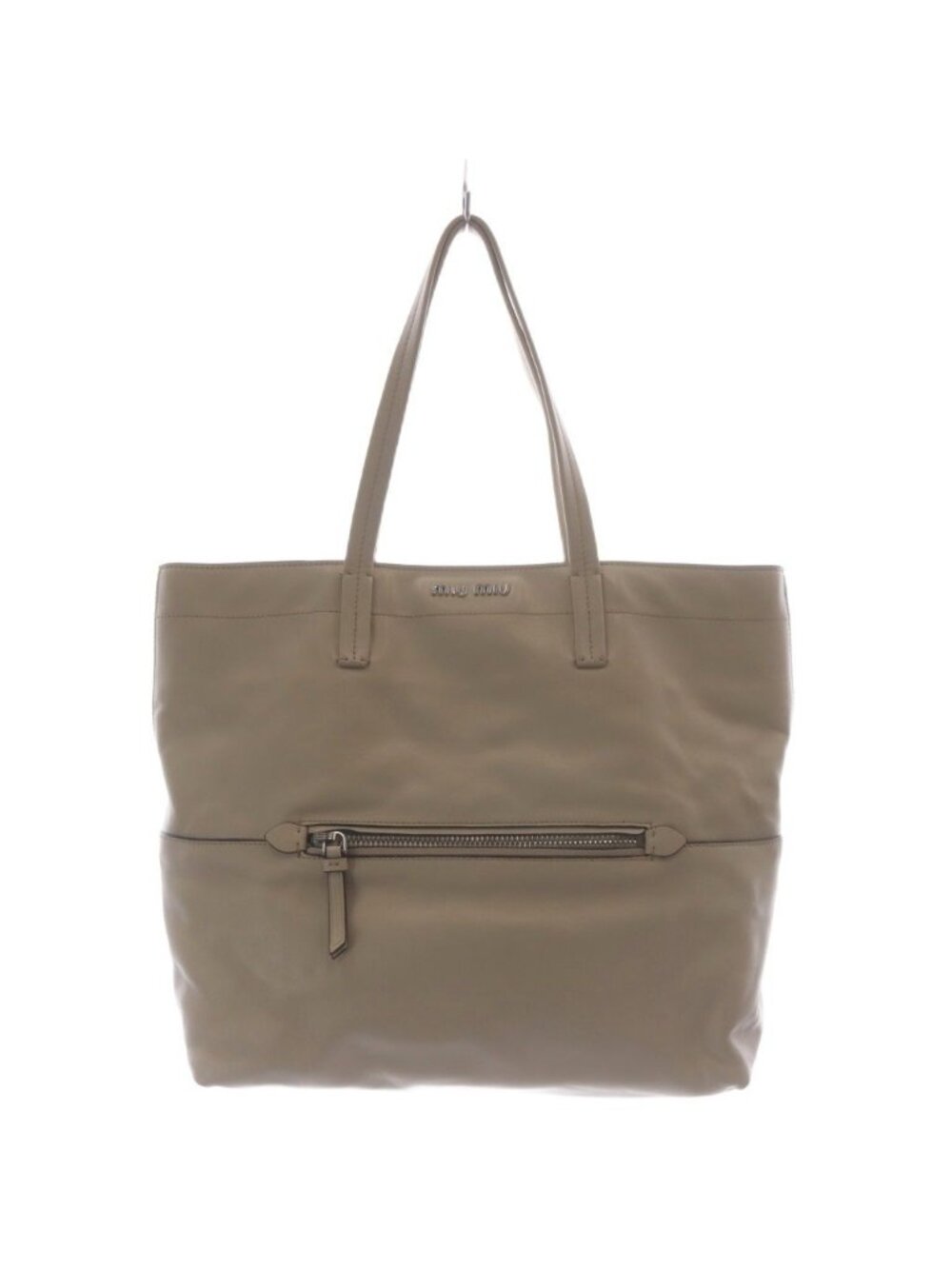 Miu Miu Vitello Soft Tote Bag Leather Beige